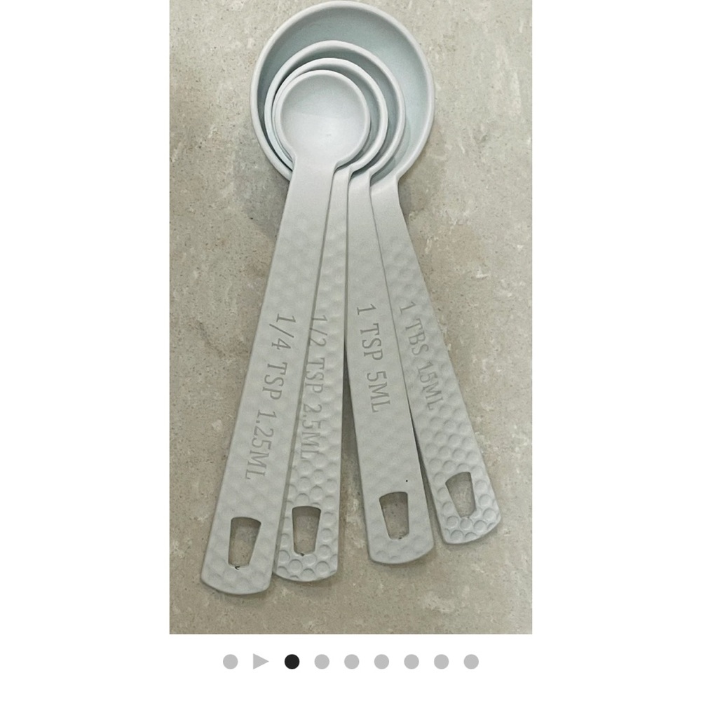 NEW Measuring spoons, white steel textured measuring spoons, kitchen utensils! - Picture 5 of 11